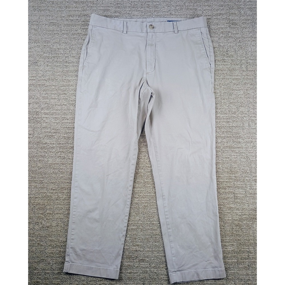 Vineyard Vines Breaker Pant Mens 36x30 Solid Khaki Tan Chino Preppy 1P1291
